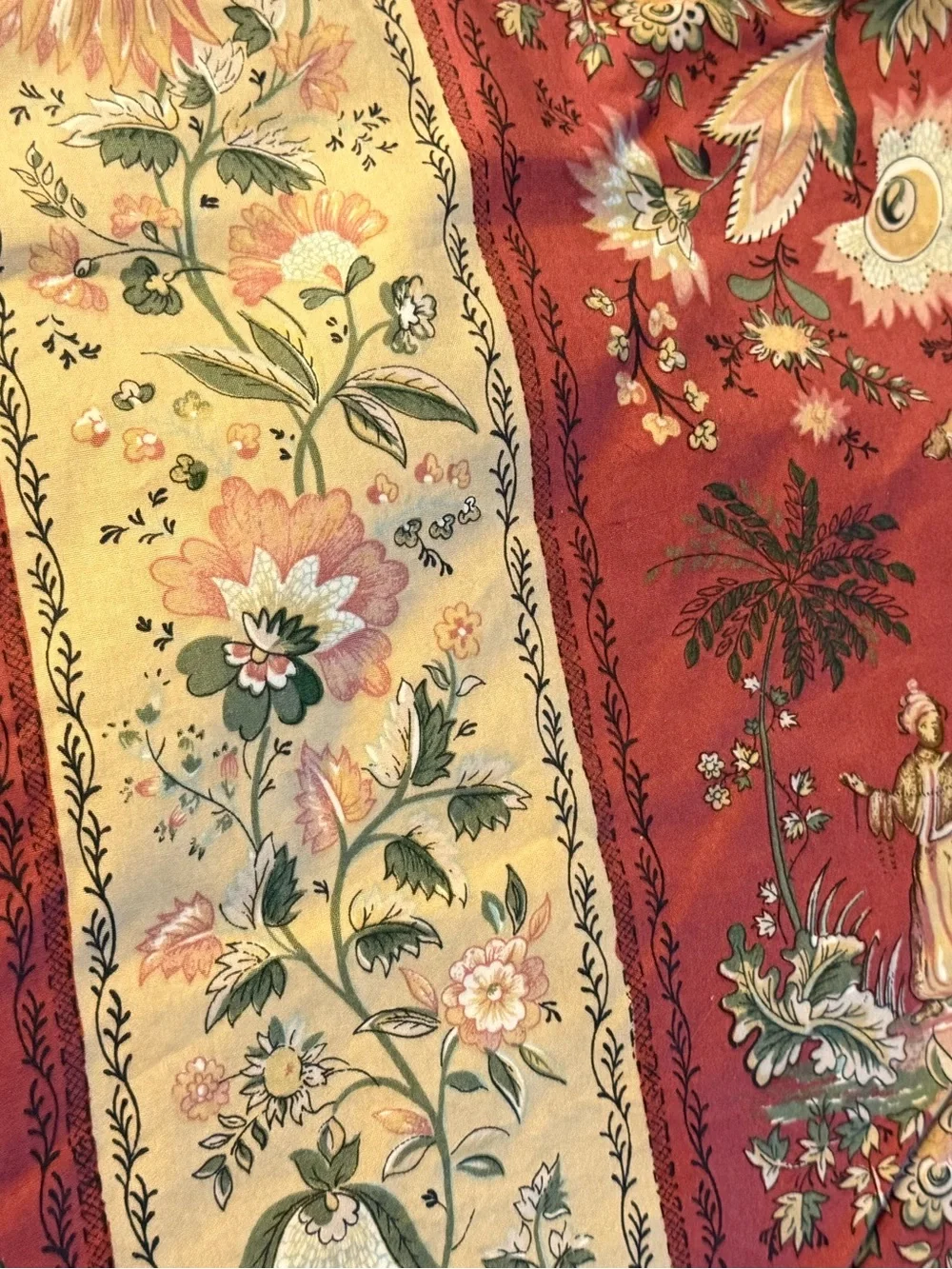 Vintage French Country Toile & Floral Menagerie Custom Jabots